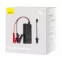 Baseus Car Power Inverter IGBT 300W/220V z podwójnymi gniazdami EU, USB-C PD, USB-A QC, przewodami z zaciskami akumulatora i zapalniczki, czarny (CGNB010101)