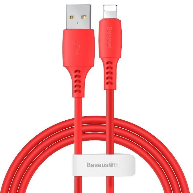 Baseus Colorful Kabel USB-A do Lightning 2.4A 1.2m Czerwony