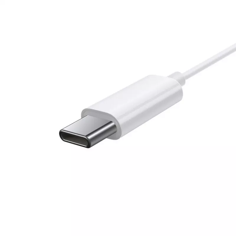 Baseus Encok C17 Słuchawki przewodowe douszne z mikrofonem USB Type-C Biały (NGCR010002)