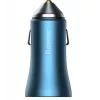 Baseus Golden Contactor Pro Dual Quick Car Charger 40W z kablem USB-C na Lightning 1m Niebieski