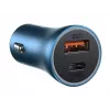 Baseus Golden Contactor Pro Dual Quick Car Charger 40W z kablem USB-C na Lightning 1m Niebieski
