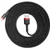 Baseus Lightning Cafule Cable 2A, 3m Red/Black (CALKLF-R91)