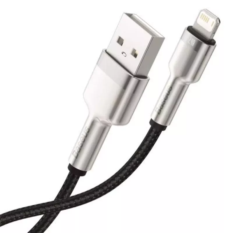 Baseus Lightning Cafule Series Metal Data Cable 2.4A 0.25m Black