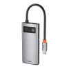 Baseus Metal Gleam Series 4-in-1 USB-C Hub, USB 3.0 + USB 2.0 + HDMI + USB-C PD, Silver
