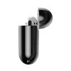 Baseus Metallic Shining Ultra-cienkie Silikonowe Etui Ochronne z Karabińczykiem do AirPods 1 / 2 Czarny