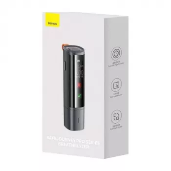 Baseus SafeJourney Pro Car Alcohol Breathalyser, Gray, USB-C, 470 mAh