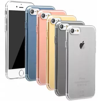 Etui Baseus Simple Series do Apple iPhone 7, przezroczysty różowe złoto