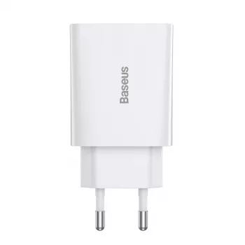 Baseus Speed Mini Quick Charger, USB-C, PD, 3A, 20W (Biały)