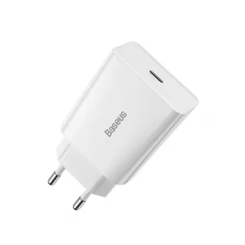 Baseus Speed Mini Quick Charger, USB-C, PD, 3A, 20W (Biały)