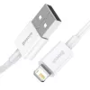 Baseus Superior Series Lightning Cable, Fast Charging, Data 2.4A, 1.5m White (CALYS-B02)