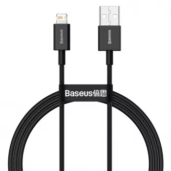 Baseus Superior USB-A do Lightning szybkie ładowanie i przesył danych kabel 1m Czarny (CALYS-A01)