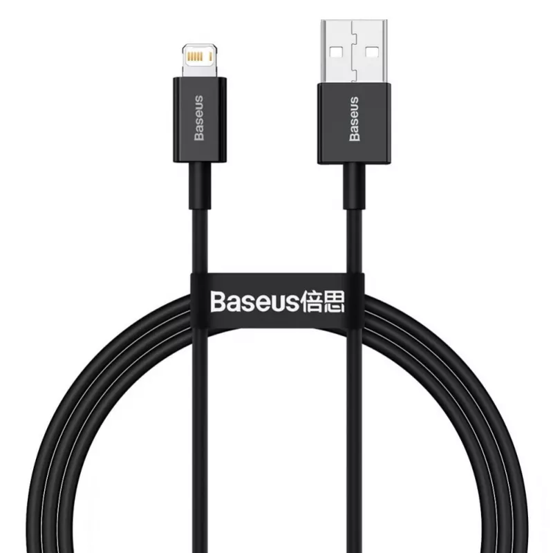 Baseus Superior USB-A do Lightning szybkie ładowanie i przesył danych kabel 1m Czarny (CALYS-A01)