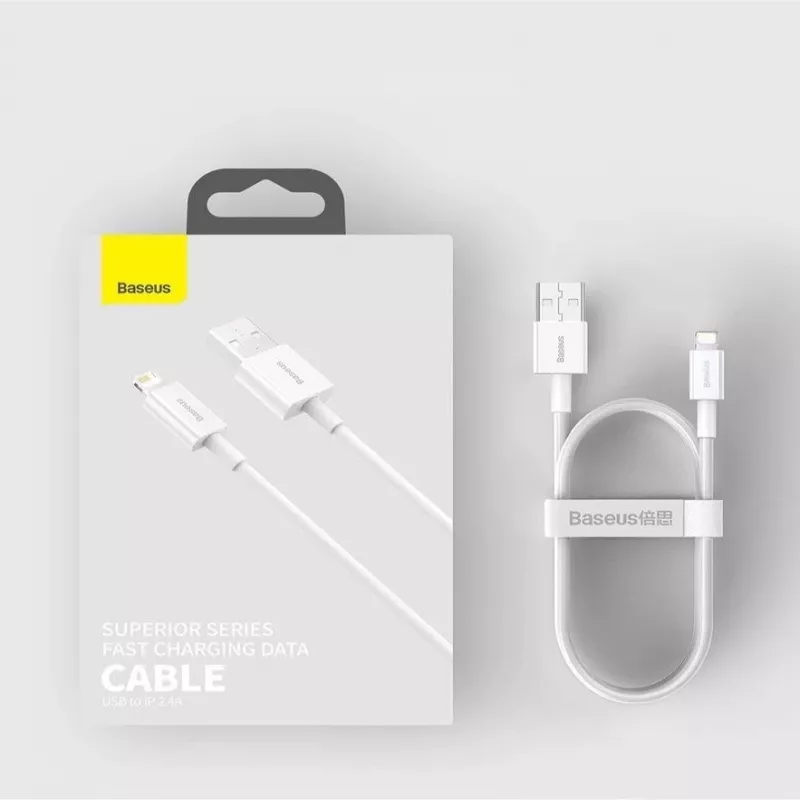 Baseus Superior USB-A do Lightning szybkie ładowanie i przesył danych kabel 1m Czarny (CALYS-A01)