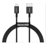 Baseus Superior USB-A do Lightning szybkie ładowanie i przesył danych kabel 1m Czarny (CALYS-A01)