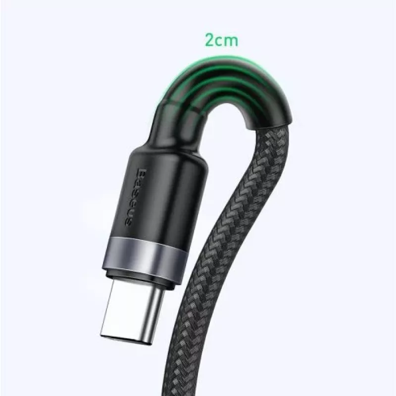 Baseus Type-C Cafule SuperCharge 40W PD 3.0 QC 3.0 1m Gray/Black USB-C do USB-C Kabel (CATKLF-PG1)
