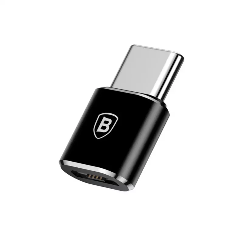 Adapter Baseus USB 2.0 Type-C na Micro USB OTG (Czarny)