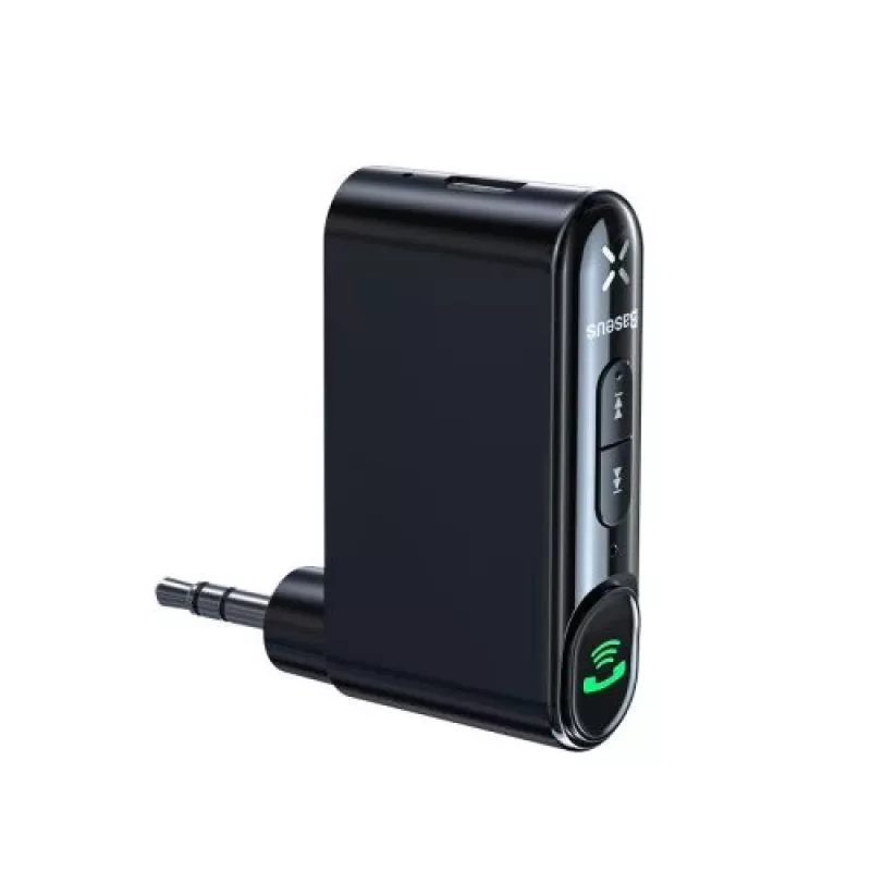 Baseus WXQY-01 Bluetooth 5.0 Odbiornik AUX do samochodu z ładowaniem Micro USB – zasięg 10m, 145mAh, czarny