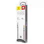 Baseus Yiven M30 Kabel audio 3.5mm (męski do męskiego) – 1m, nylonowy oplot, pozłacany, czarno-srebrny