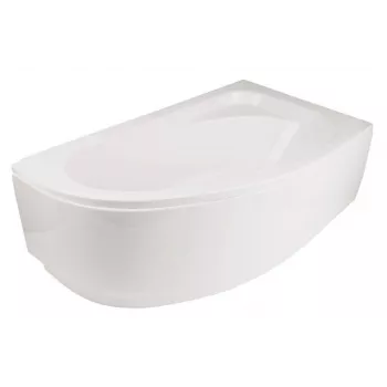Bathroom Wall for Bath Cornea 140 - 1400mm Bathtub Screen, Chrome, Clear Glass