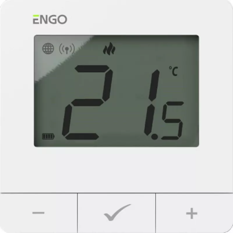 BATTERY TECH Termostat, Bateria, Biały, ZigBee/868MHz, Natynkowy