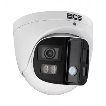 BCS 4MP IP Kopułkowa Kamera z AI Ochroną Obwodową, Obiektyw Stałoogniskowy 2.8mm, PoE, IP67, IK10, Biały
