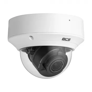 BCS 5MP IP Kopułkowa Kamera BCS-P-DIP55VSR4-Ai2 z Motoryzowanym Obiektywem Varifocal, AI Analytics, 40m IR, IP67, IK10