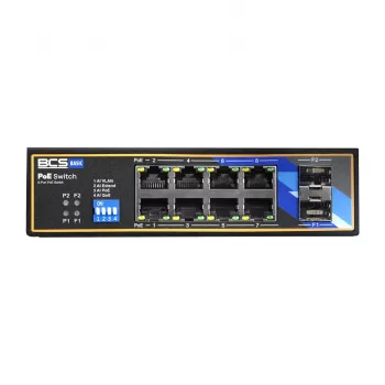 BCS BCS-B-ISP08G-2SFP Przełącznik przemysłowy niezarządzalny, 8 portów Gigabit + 2 SFP, szyna DIN