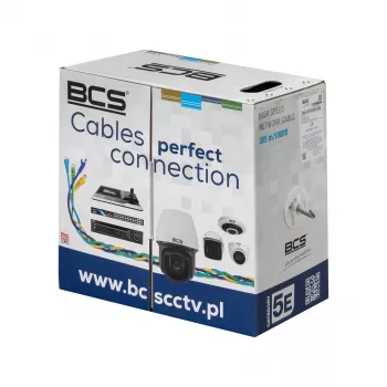 BCS BCS-U/UTP-CAT5E-LSOH Cat5e U/UTP LSOH Solid Bare Copper Bulk Ethernet Cable, 305m, Grey