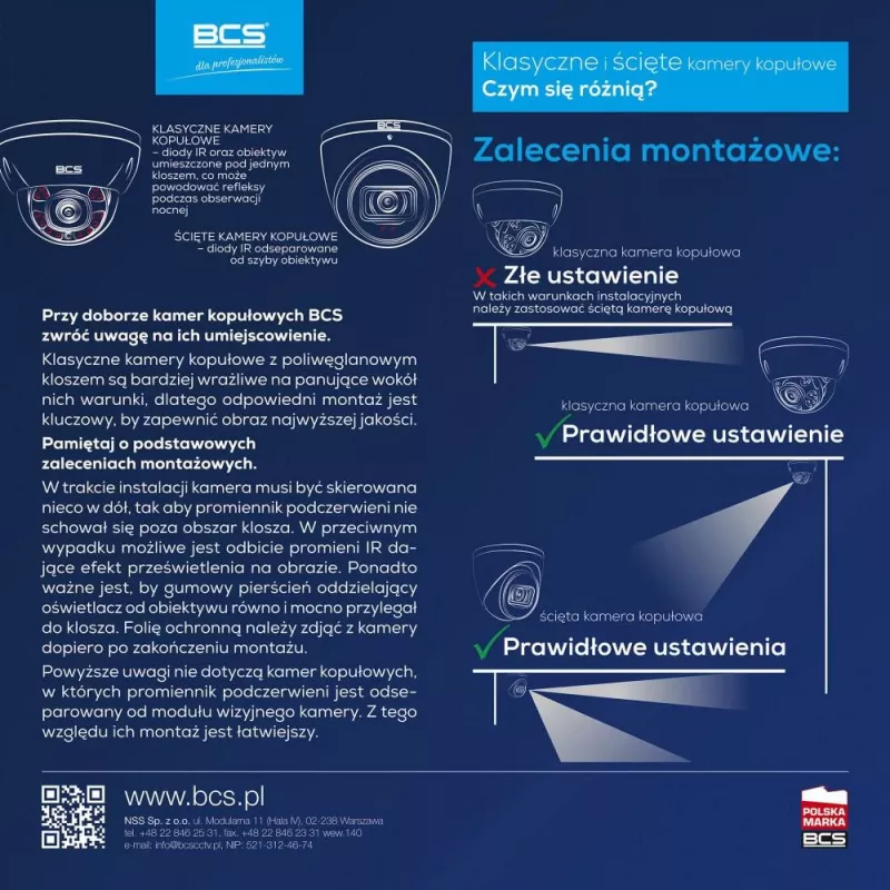 BCS EA18FWR3(2) 8MP 4-w-1 Kamera Kopułkowa, 3.6mm, IR 30m, IP66