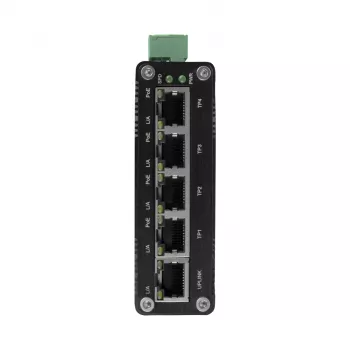 BCS ISP04G01G Industrial 4-Port PoE+ Switch z 1 Gigabit Uplink