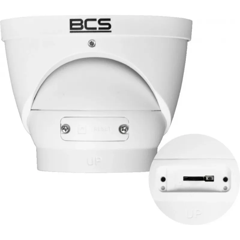 BCS L-EIP58VSR4-Ai1(2) 5MP IR Kopułkowa Kamera IP z Obiektywem Motoryzowanym, SMD Plus, Ochrona Obwodowa, Detekcja Twarzy, IP67, IK10, PoE