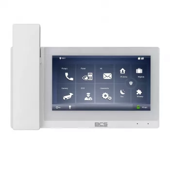 BCS-MON7500W-S 7-calowy dotykowy monitor wideodomofonu Wi-Fi, biały
