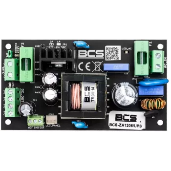 BCS-ZA1206/UPS 12V 6A 72W Zasilacz AC/DC z podtrzymaniem bateryjnym (UPS)