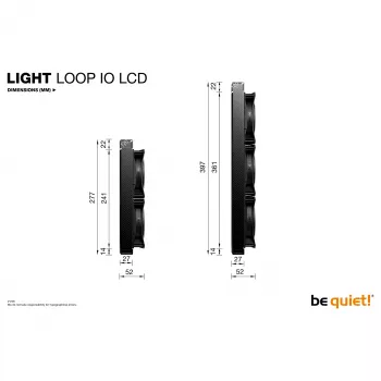 be quiet! Light Loop IO LCD 360 mm biały all-in-one chłodzenie cieczą CPU dla Intel/AMD