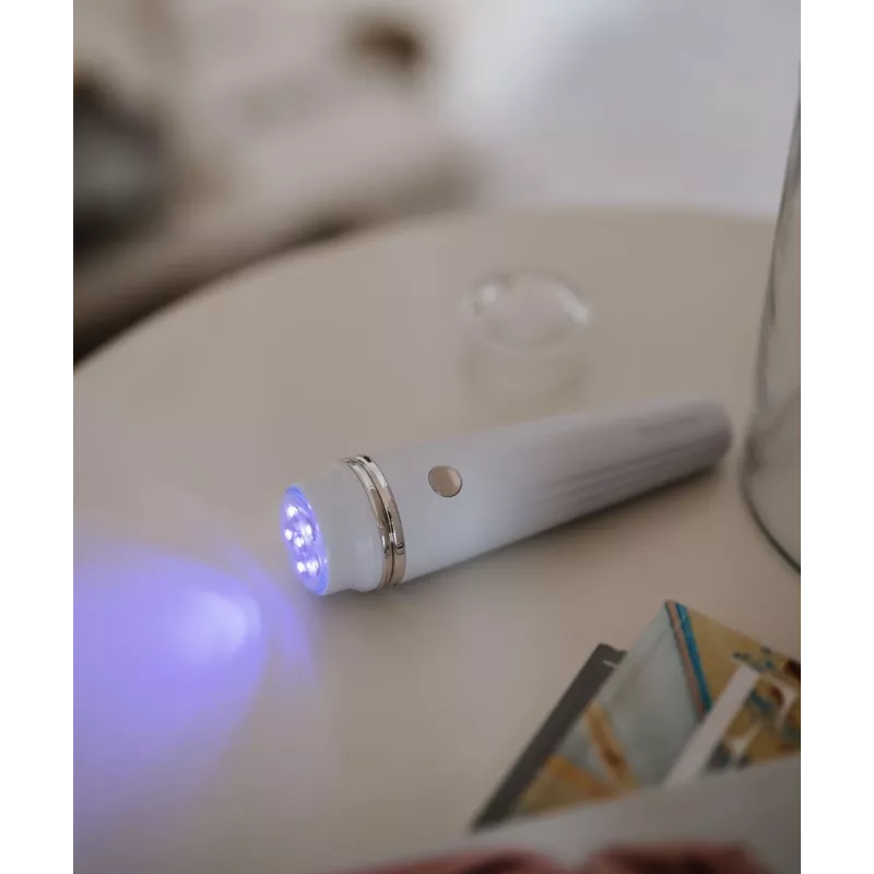 Beautifly Glossy Acne Young Sonic Facial Cleansing Brush z Niebieską Terapią LED i Funkcją Ogrzewania, Rose Gold/Różowy