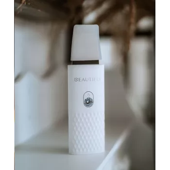 Beautifly Peeling Scrub Mini - Ultrasoniczne urządzenie do kawitacji twarzy z EMS Microcurrent, Biały Różowe Złoto