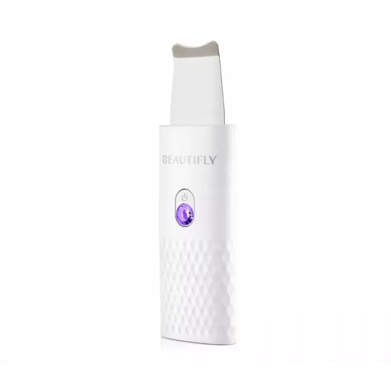 Beautifly Peeling Scrub Mini - Ultrasoniczne urządzenie do kawitacji twarzy z EMS Microcurrent, Biały Różowe Złoto