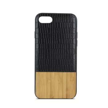 Beeyo Apple iPhone 7 Plus / 8 Plus Wooden Case - Natural Wood Back Cover z TPU Frame