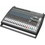 Behringer PMP6000 20-kanałowy wzmacniany mikser z podwójnym FX i mostkowaną mocą 1200 W, czarny