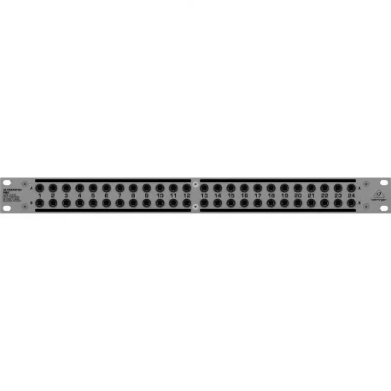 Behringer PX3000 48-punktowy 1/4 cala TRS panel krosowniczy, 1U do montażu w szafie, przełączanie 3-trybowe