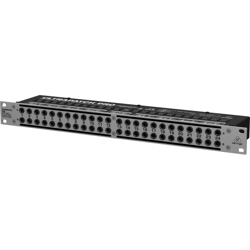 Behringer PX3000 48-punktowy 1/4 cala TRS panel krosowniczy, 1U do montażu w szafie, przełączanie 3-trybowe