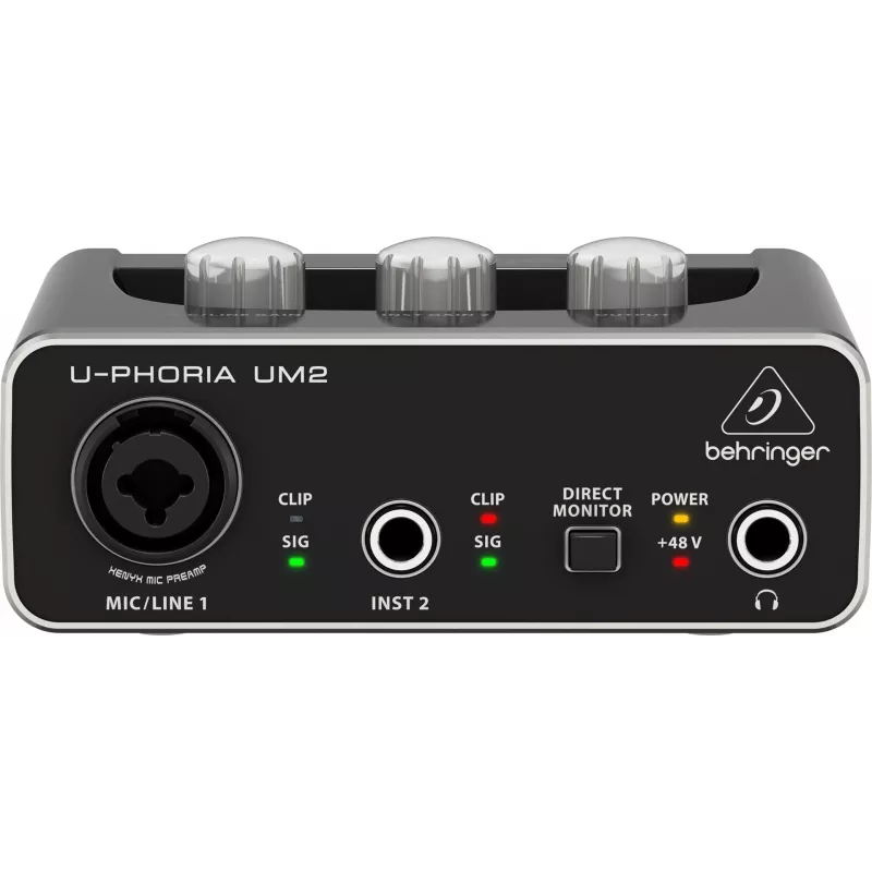 Behringer UM2 interfejs audio USB z przedwzmacniaczem XENYX Mic i zasilaniem fantomowym +48V