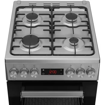 BEKO FSM52320TXDT Wolnostojąca Kuchenka Elektryczna z Płytą Ceramiczną, Piekarnikiem z Termoobiegiem, Stal Nierdzewna