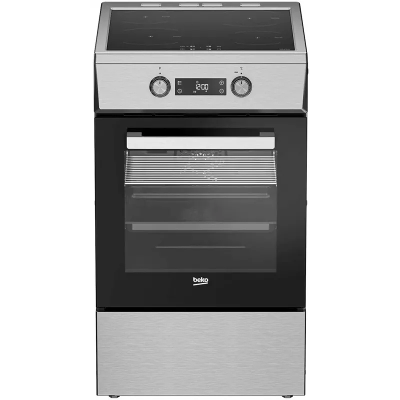 BEKO FSM59300XDS Wolnostojąca płyta indukcyjna z piekarnikiem elektrycznym, stal nierdzewna