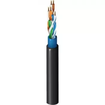 Belden CatSnake Kategoria 5E Taktyczny kabel Ethernet, 24 AWG linka miedziana goła, UTP, powłoka TPE, czarny, 100 MHz, Gigabit, wysoka elastyczność