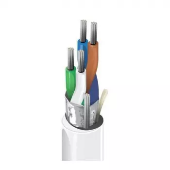 Belden OSDP RS-485 Data Cable, 2 Pair 24 AWG Stranded Tinned Copper, Overall Foil Shield, Gray PVC Jacket, 120 Ohm