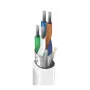 Belden OSDP RS-485 Data Cable, 2 Pair 24 AWG Stranded Tinned Copper, Overall Foil Shield, Gray PVC Jacket, 120 Ohm
