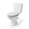 Beldray LA032355PGRY Drewniana deska sedesowa, biała - ciche domykanie, kształt D, szybkozłączki