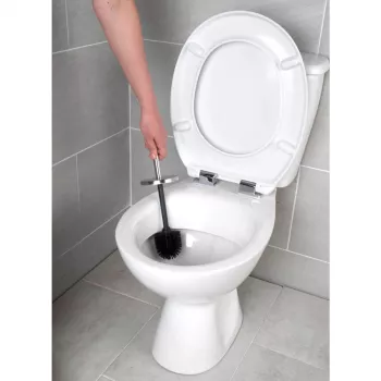 Beldray LA036034SSPEU7 Anti-bac Elastyczna Szczotka do WC, Srebrny