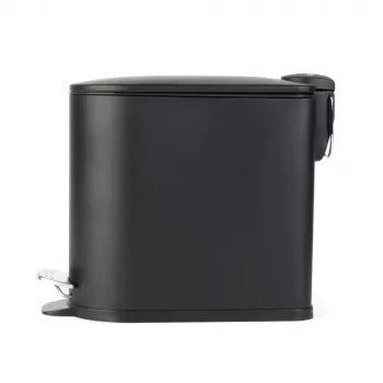 Beldray LA036690BLKPEU7 Smukły kosz pedałowy w kształcie litery D, 5 litrów, czarny